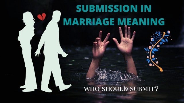A couple arguing over the concept of submission in marriage 