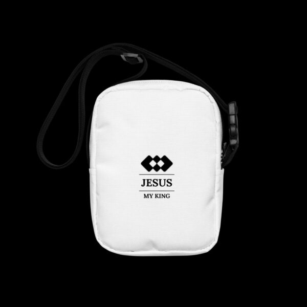 Utility crossbody bag with Jeus my King triangle logo