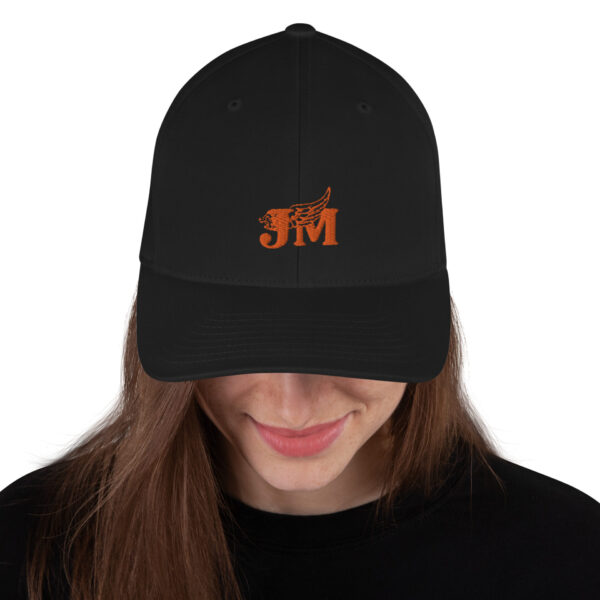 Structured Twill Cap with Orange Logo