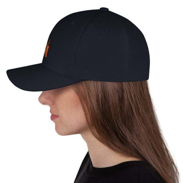 Structured Twill Cap with Orange Logo