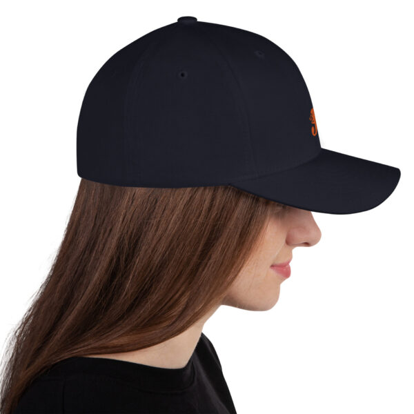 Structured Twill Cap with Orange Logo