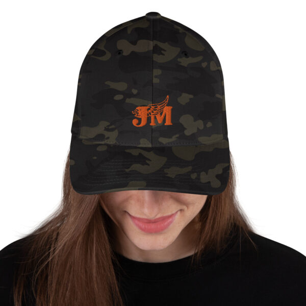 Structured Twill Cap with Orange Logo