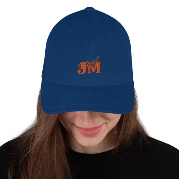 Structured Twill Cap with Orange Logo