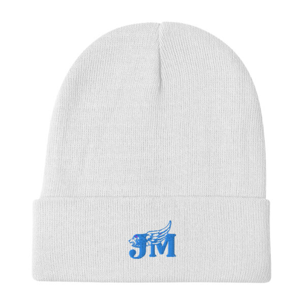 Embroidered Beanie with Blue Logo