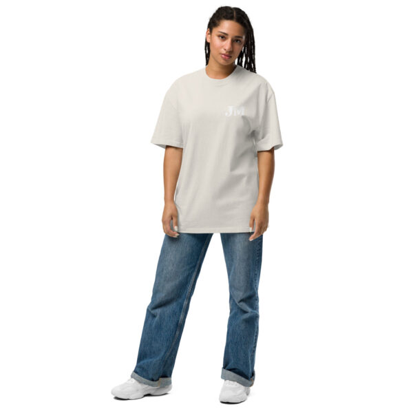 Oversized faded t-shirt with White Logo