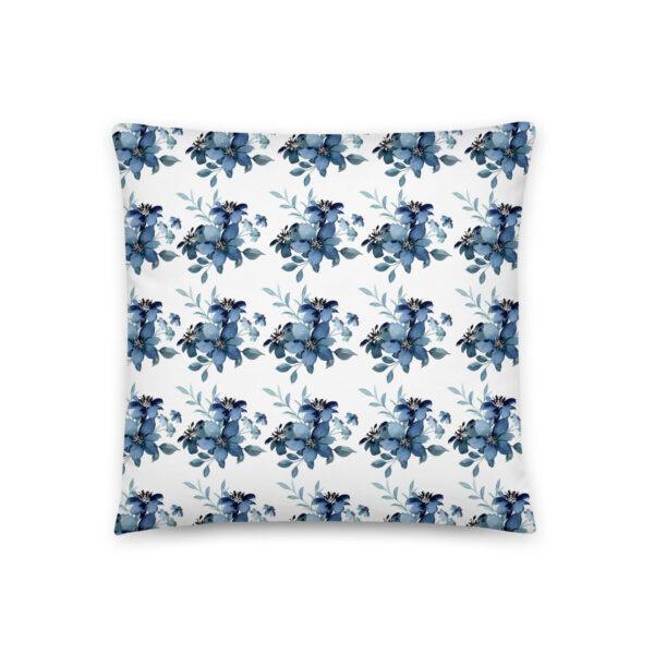 Pillow with blue-purple design