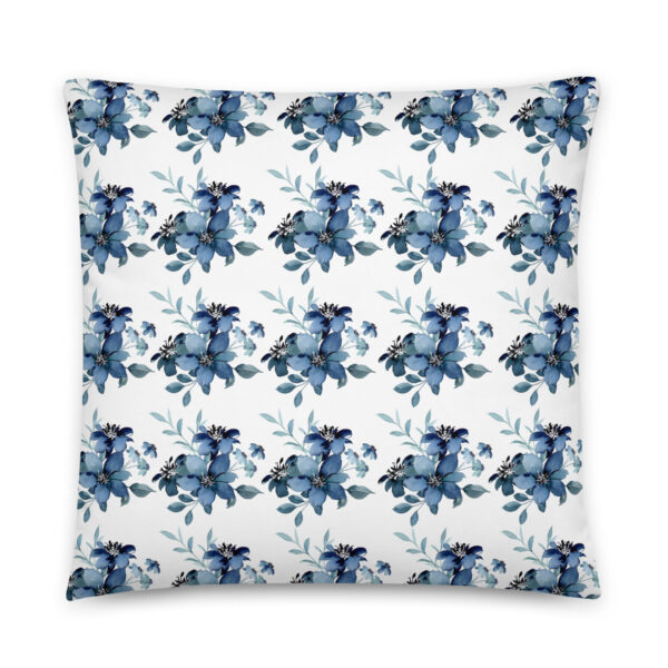 Pillow with blue-purple design