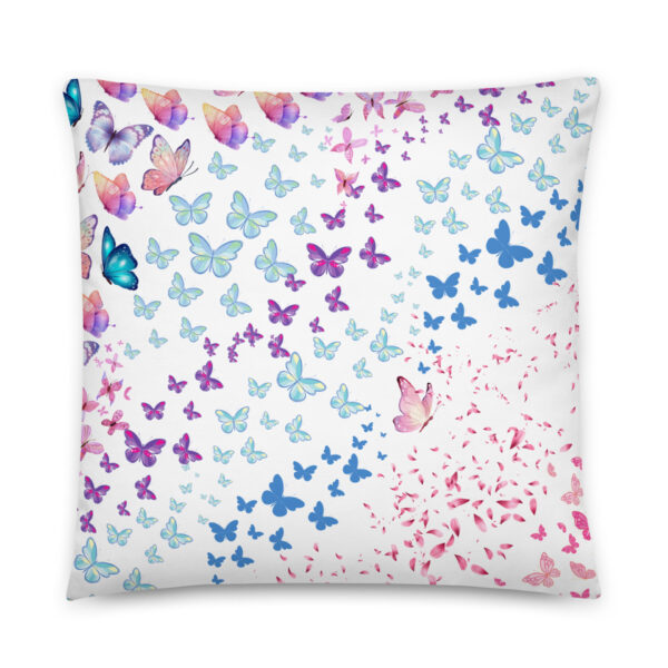 Pillow with butterfly art