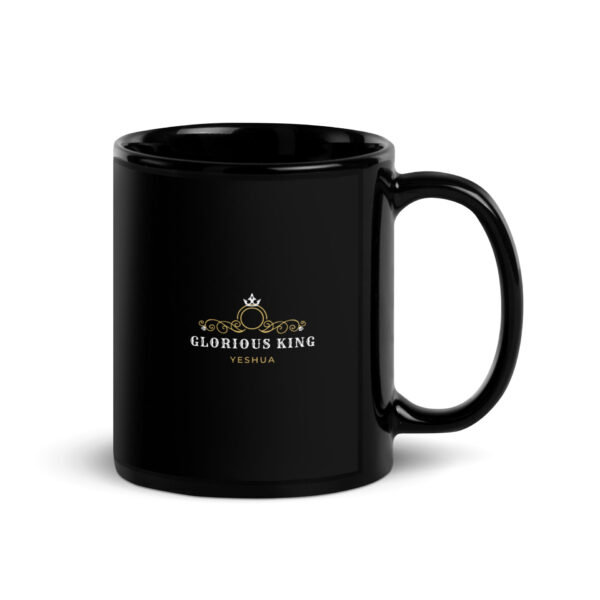 Black Glossy Mug - Glorious King logo