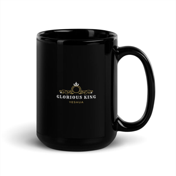 Black Glossy Mug - Glorious King logo