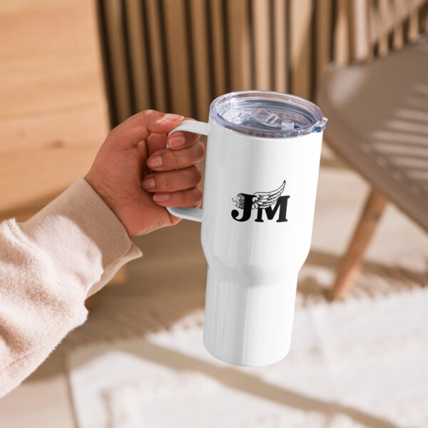 Travel mug with a handle - JM logo