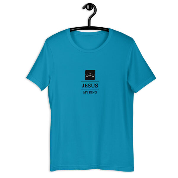 Unisex t-shirt with a Jesus my King Crown logo