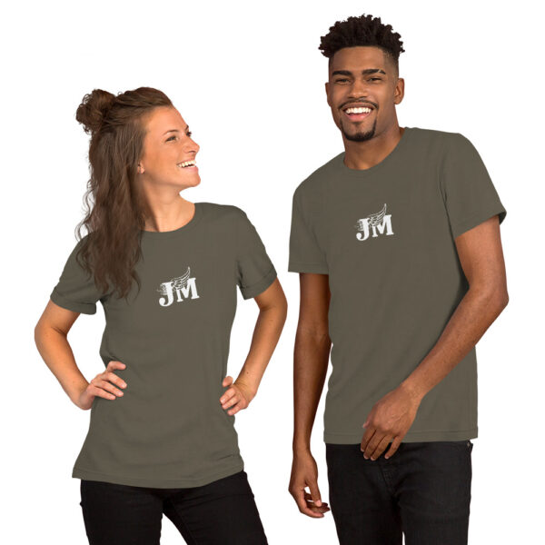 Dark Colored Unisex t-shirt with JM logo