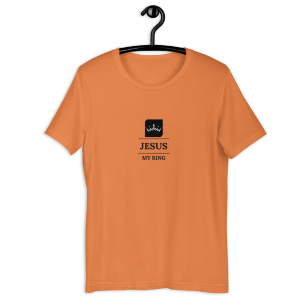 Unisex t-shirt with a Jesus my King Crown logo