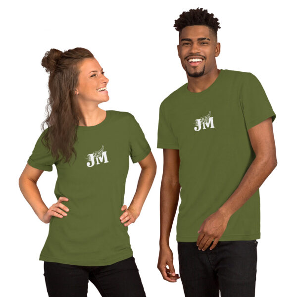 Dark Colored Unisex t-shirt with JM logo