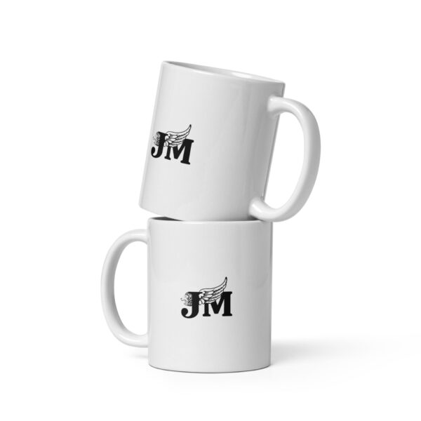 White glossy mug - JM logo