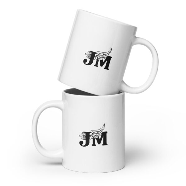 White glossy mug - JM logo